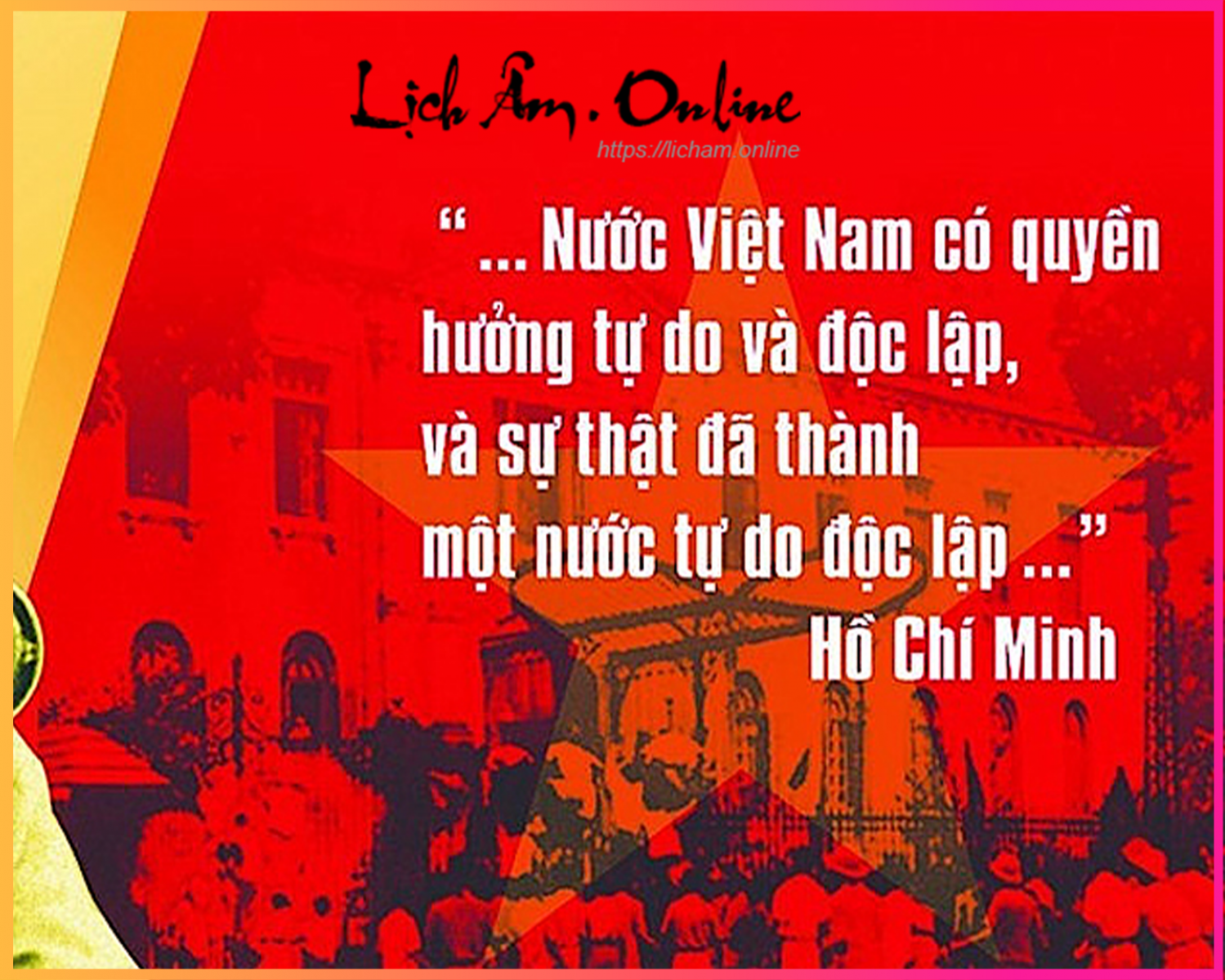 Hồ chủ tịch ra lời kêu gọi “Không có gì quý hơn độc lập, tự do